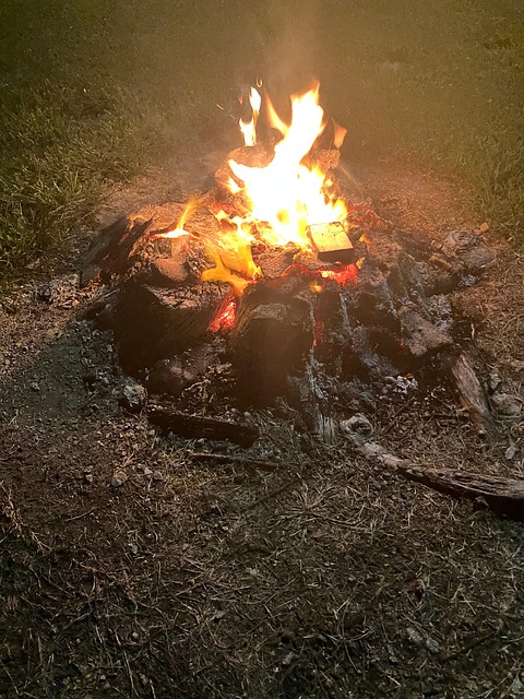 Lejrbål, Røg, Bål, Flammer