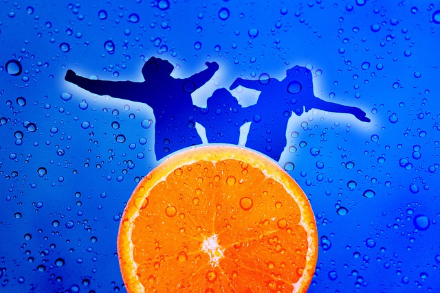 Free family orange vitamins illustration
