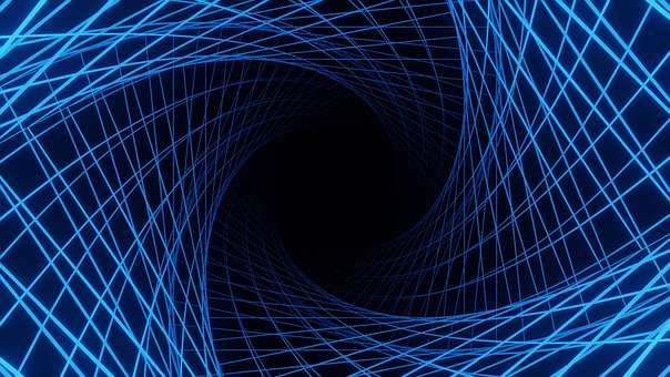 Free Blue Neon Blue Wireframe illustration and picture