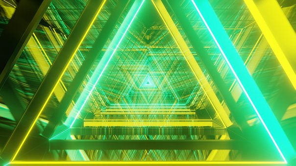 Free Glowing Background Triangle Pattern illustration and picture