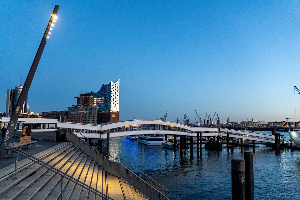 St Pauli Piers Fluss Abend Kostenloses Foto auf Pixabay
