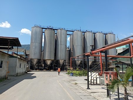 Industrieel, Tank, Water, Bedrijf, Werk