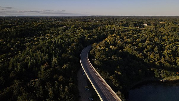Puente, Bosque, Naturaleza, Cielo, Nubes