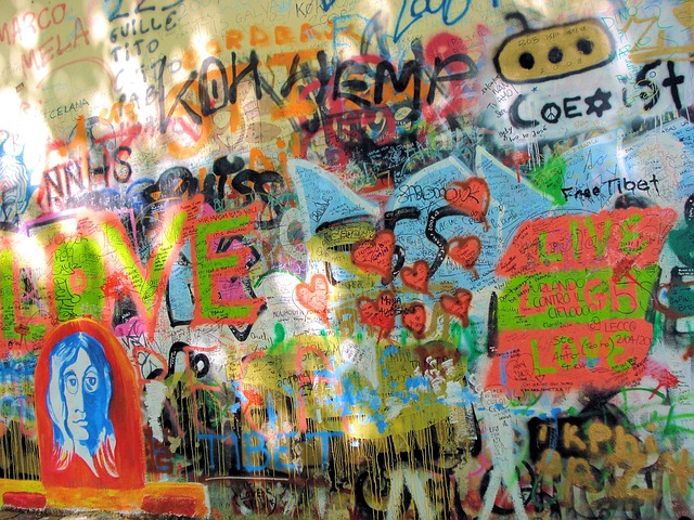 Free Graffiti Lennon Wall photo and picture