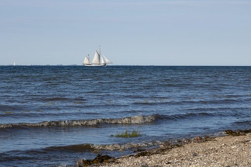 Strand, Båd, Sejlsport, Kyst, Anker