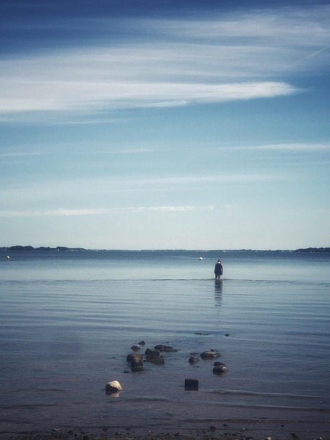 Mare, Ocean, Plajă, Pașnică, Fată