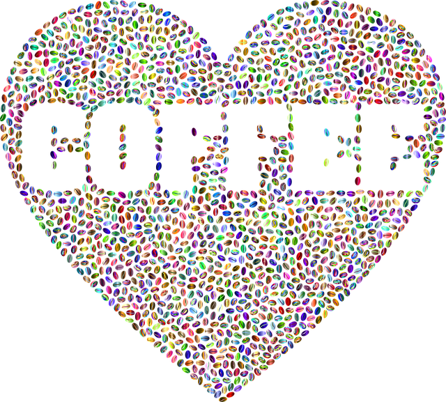 Free coffee heart love vector