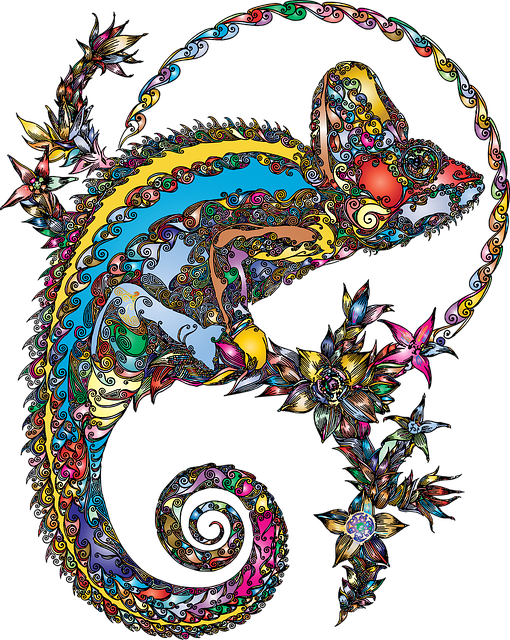 Free chameleon lizard animal vector