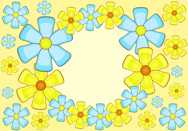 Blumenhintergrund, Blumenzeichnung