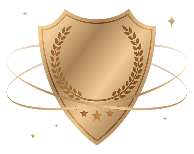 Free shield gold metal illustration