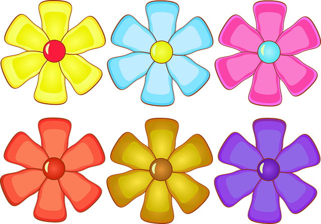 Free colorful flowers flower background floral vector