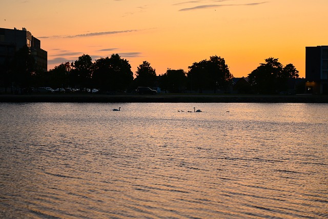 Free Sunset Lake photo and picture