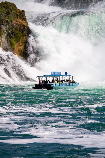 Free Waterfall Ferry Boat photo and picture