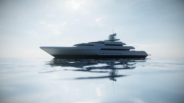 Yacht, Meer, Ozean, Schiff, 3D-Rendering