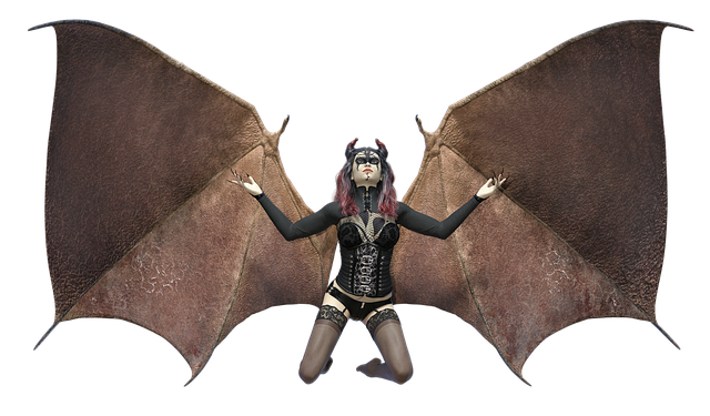 Free woman wing flight skin illustration