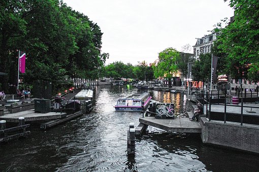 Amsterdam, Båter, Nederland, Kanal