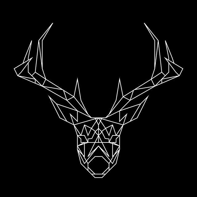 Free stag design polygonal art vector