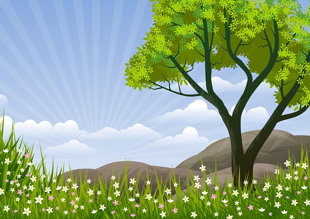 Bloemen, Weide, Natuur, Digitale Kunst