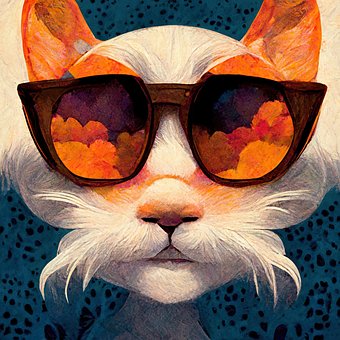 Gato, Oculos De Sol, Animal, Felino