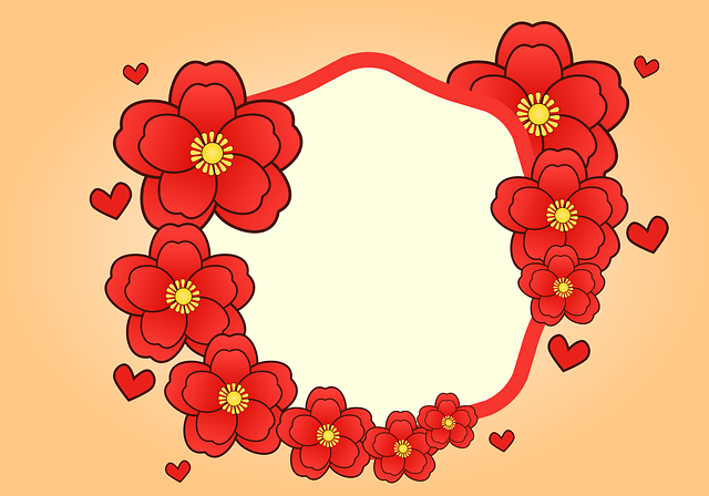 Free floral frame border frame vector
