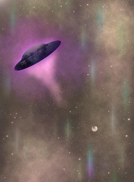 Free space ufo spaceship illustration