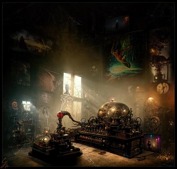 Steampunk, Fantasía, Obras Antiguas
