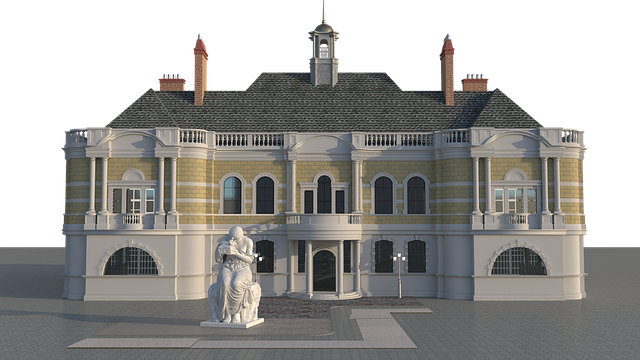 Free palace building architecture illustration
