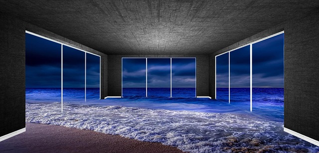 Free beach sea ocean illustration