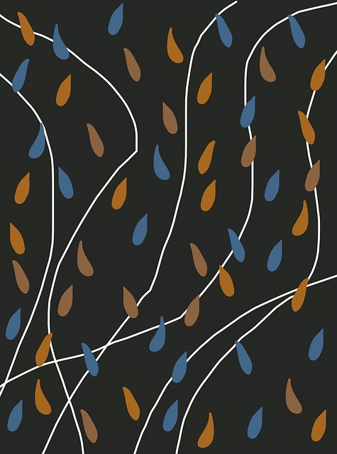 Free raindrop pattern waterdrop pattern design illustration