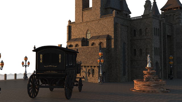 Free castle victorian castle courtyard illustration