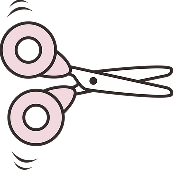 Schere, Cutter, Werkzeuge, Karikatur