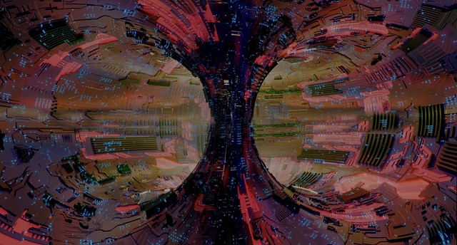 Free wormhole space digital art illustration