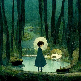 Wald, See, Märchen, Fantasie