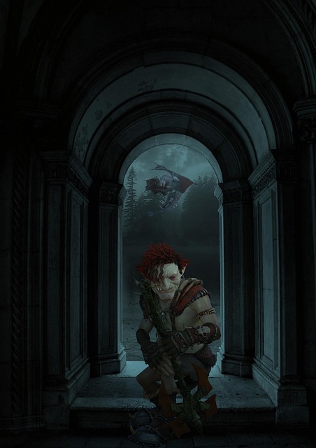 Free elf doorway castle illustration
