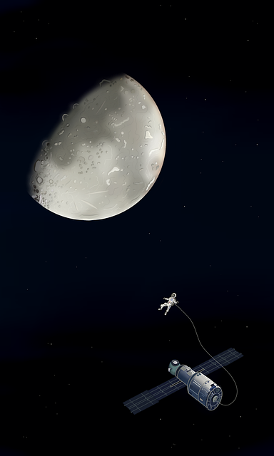 Mond, Raum, Astronaut, Satellit