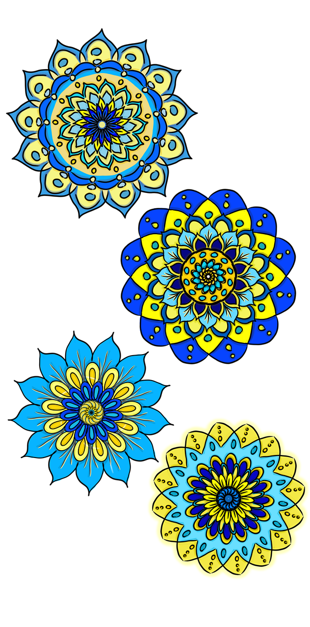 Download Flowers Mandala Floral Pattern Royalty Free Stock
