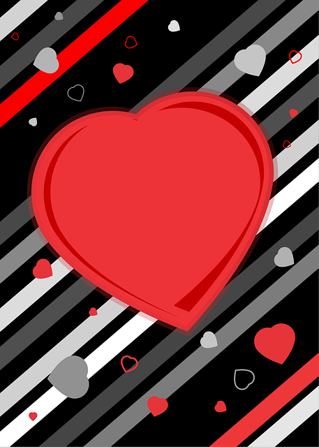 Free heart decoration theme vector