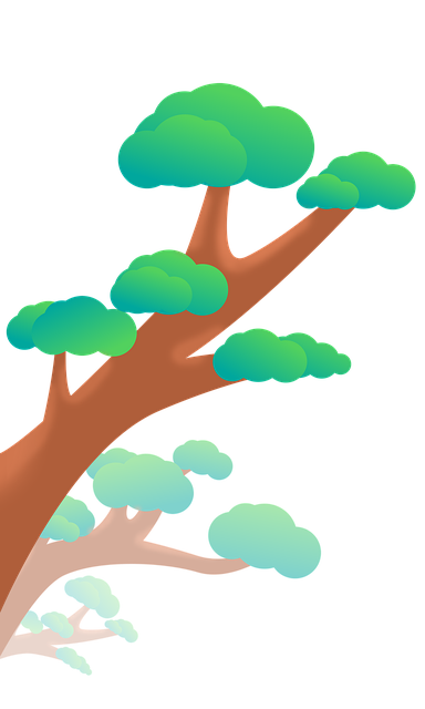 Free trees branch leaves illustration