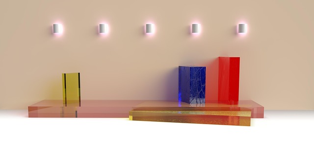 Fantasie Gebäude, 3D-Rendering, Treppe
