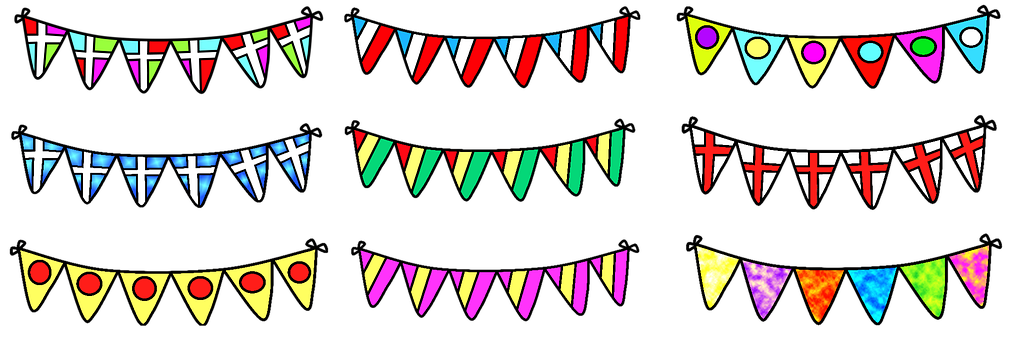 Ghirlanda, Steaguri, Colorat, Celebrare