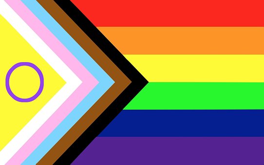 Pride, Regenbogen, Progressiv, Flagge
