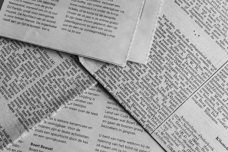 Newspaper News Newsprint Free photo on Pixabay Pixabay