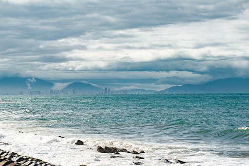 Mar, Oceano, Agua, Montanha, Cidade