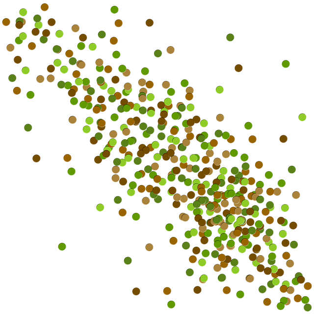 Free confetti scatters green illustration