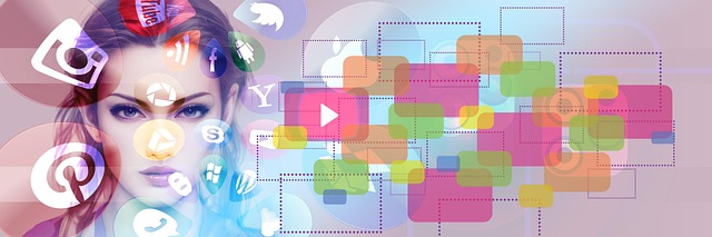 Free social media interaction woman illustration