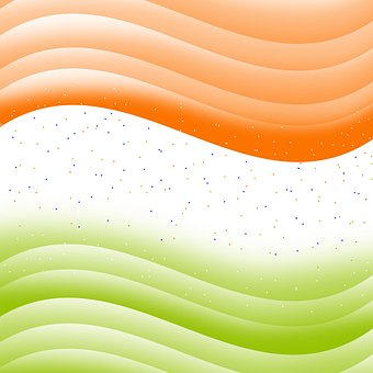 Indisch, Flagge, Indien, Farbe, Tricolor