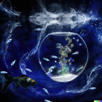 Fische, Unterwasser, Fischglas, Surreal