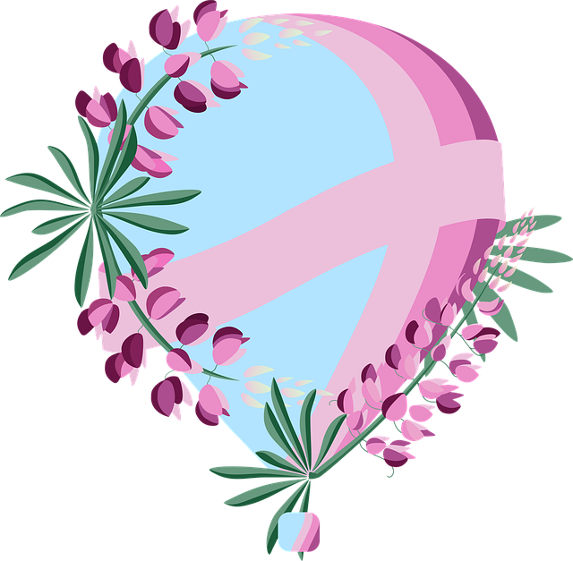 Free balloon lupine flowers illustration