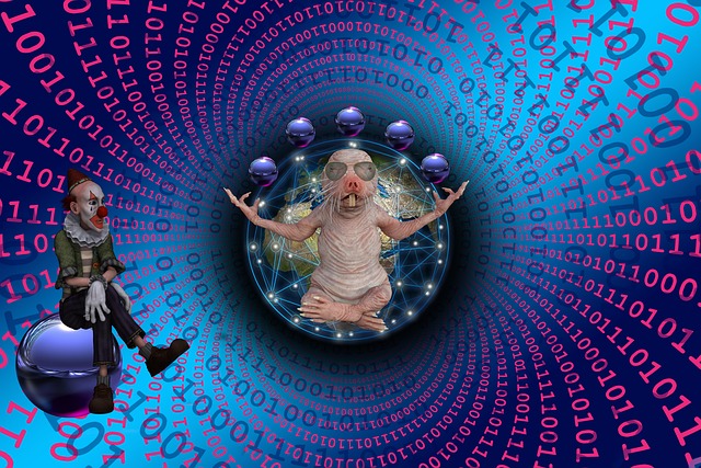Free clown naked mole rat circus illustration