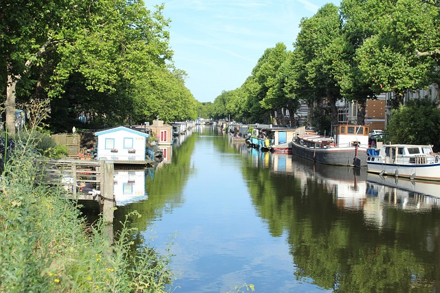 Amsterdam, Kanaler, Holland, Landskab